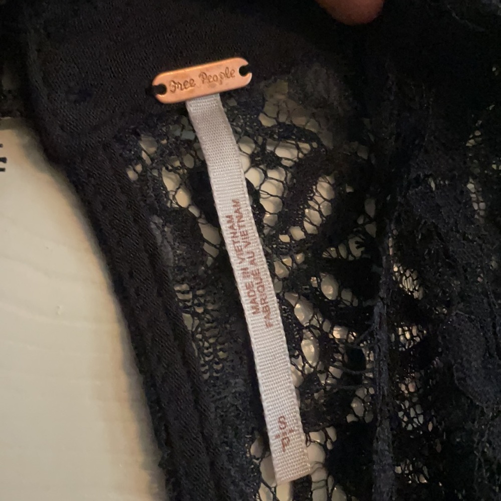 (HALLOWEEN!) Free People Black Lace Tunic - Picture 9 of 12